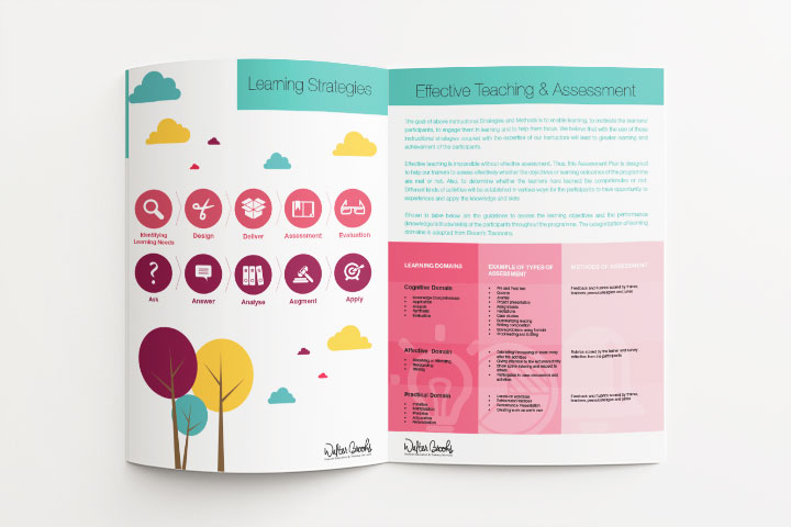Another inside page of the brochure design done by a freelance graphic designer singapore