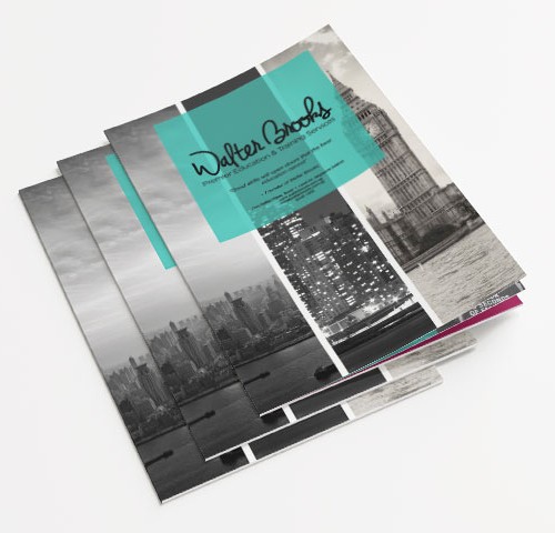 An A4 company brochure design for walter brooks