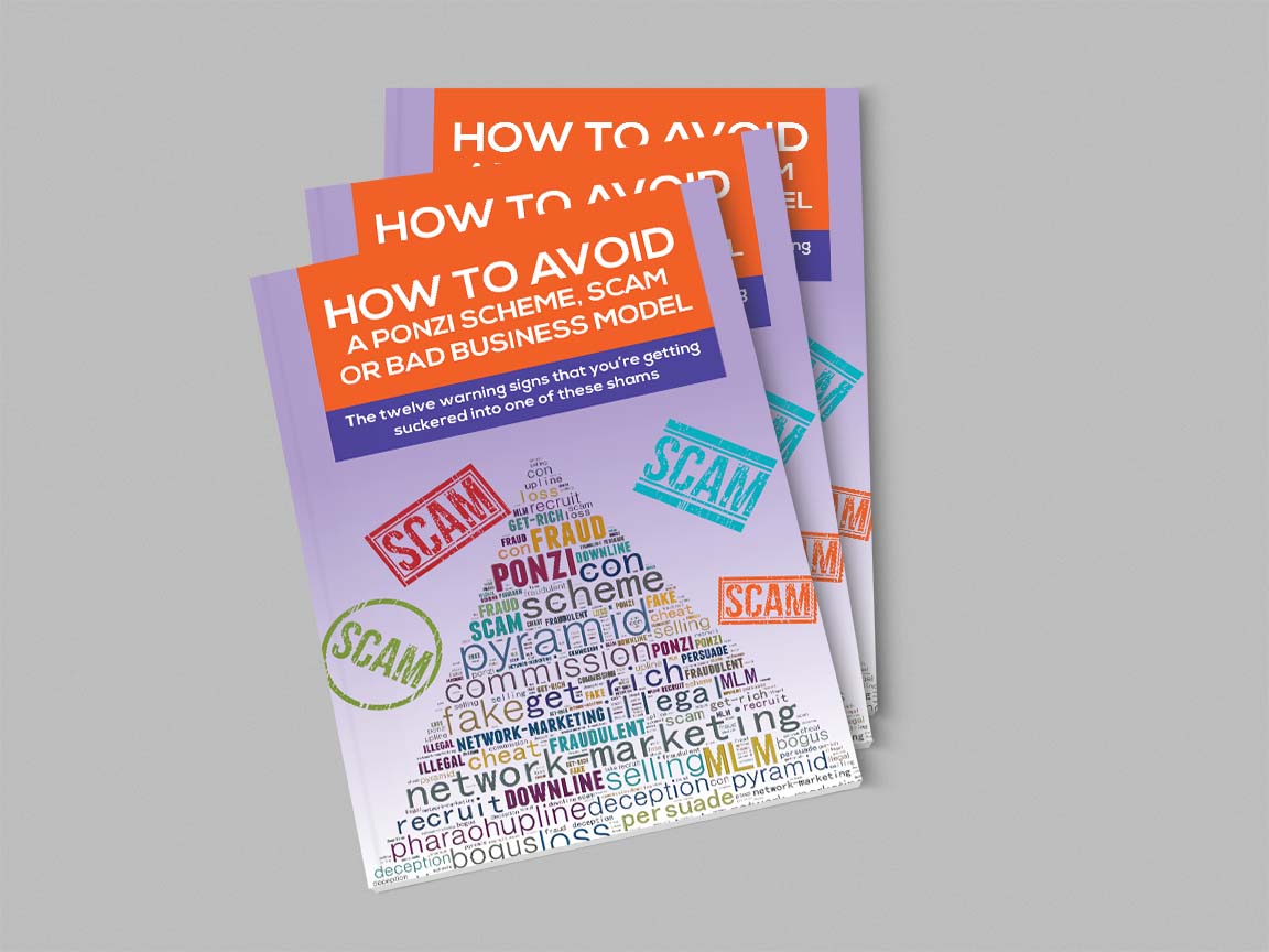 Avoid Ponzi Scam E-Book design