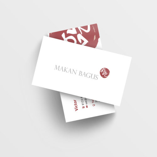 Name card and logo design for makan Bagus