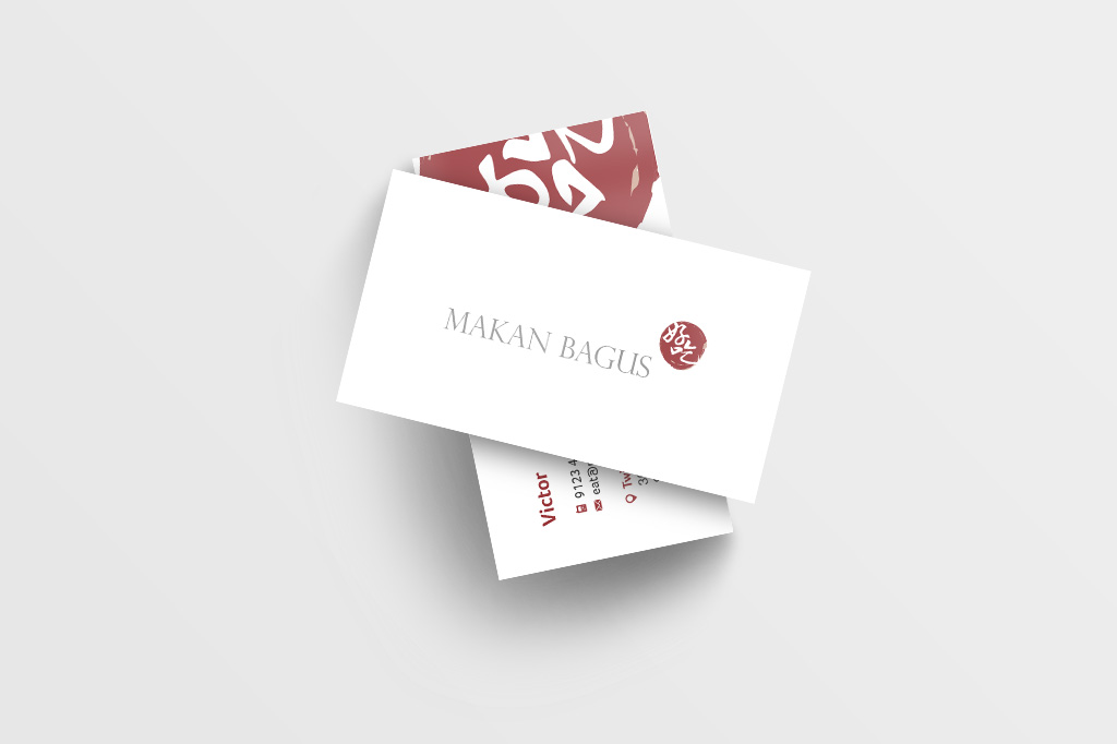 Name card and logo design for makan Bagus