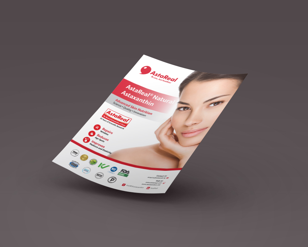 AstaReal Pull Up Banner A4 Bi Fold brochure and A4 Flyer Design