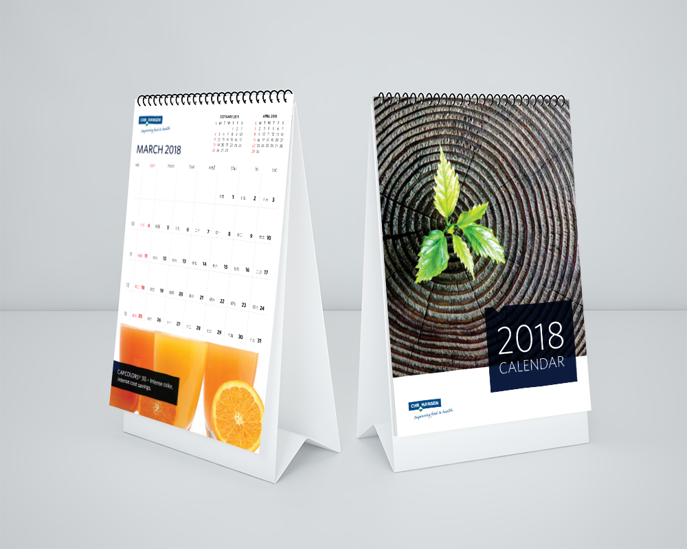 Chr Hansen 2018 Desk Calendar Design