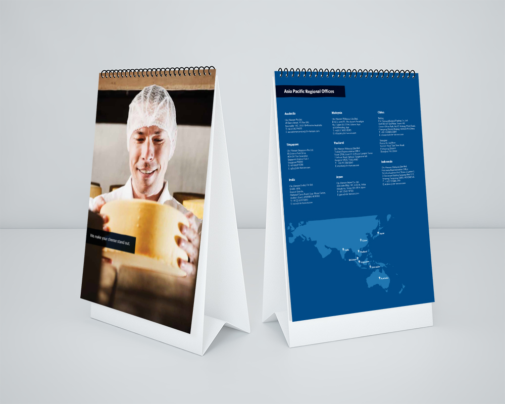 Chr Hansen 2018 Desk Calendar Design
