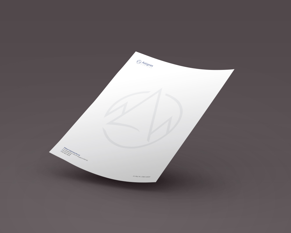 Astignes Logo Name Card and Powerpoint Template Design