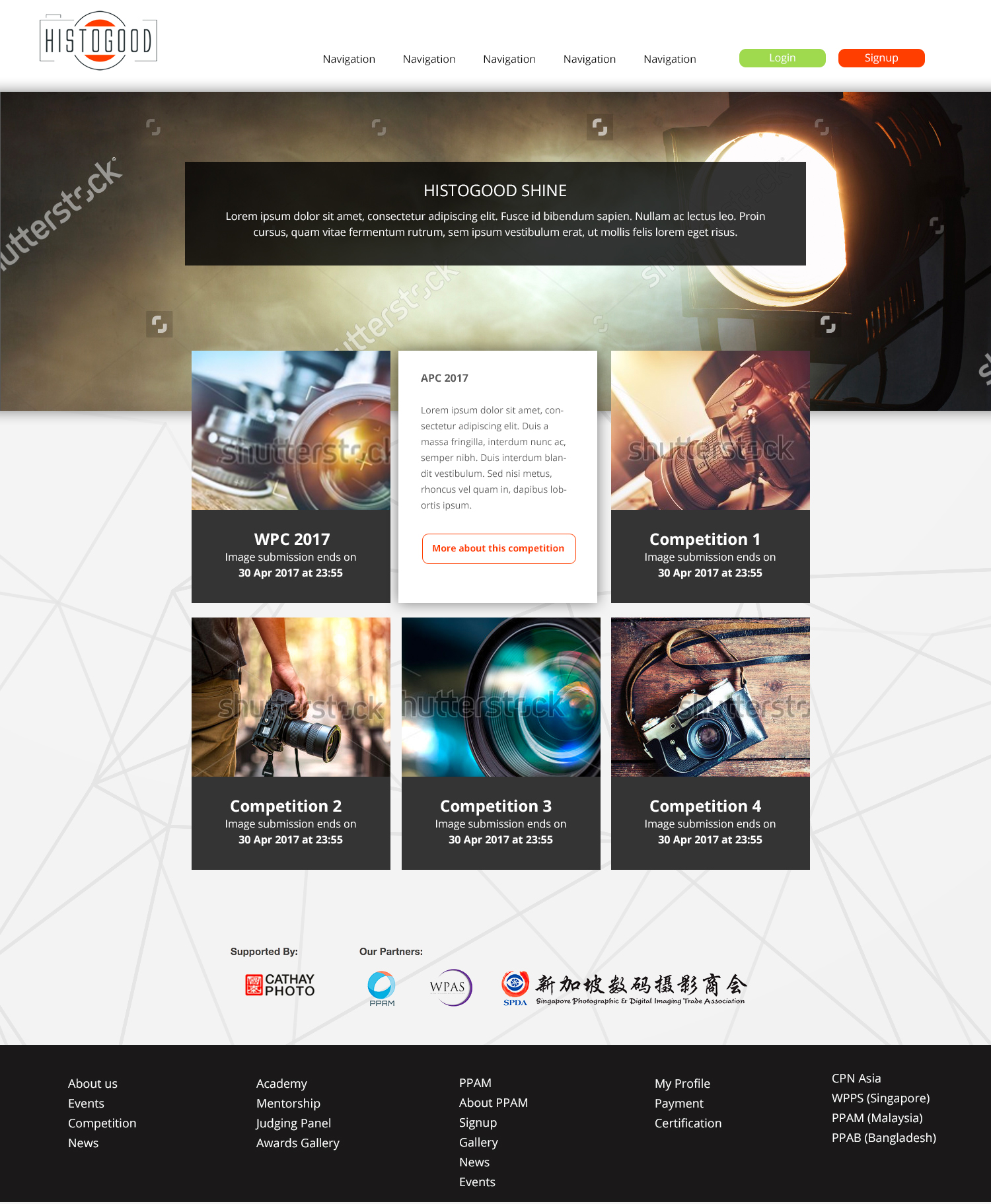 Histogood Photography Interface Design