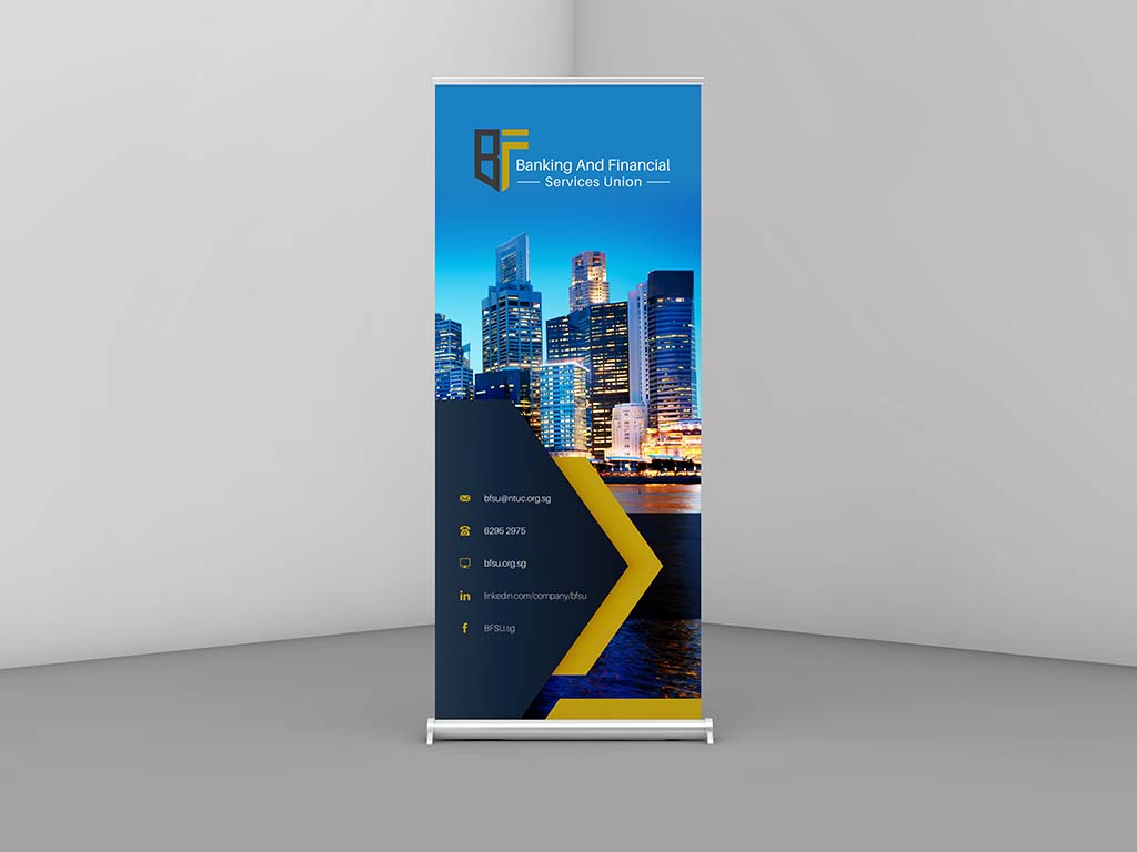 Pull up banner design for exhibition