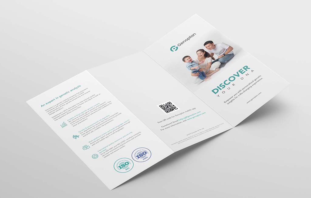 Trifold brochure design for geoplan singapore freelance designer