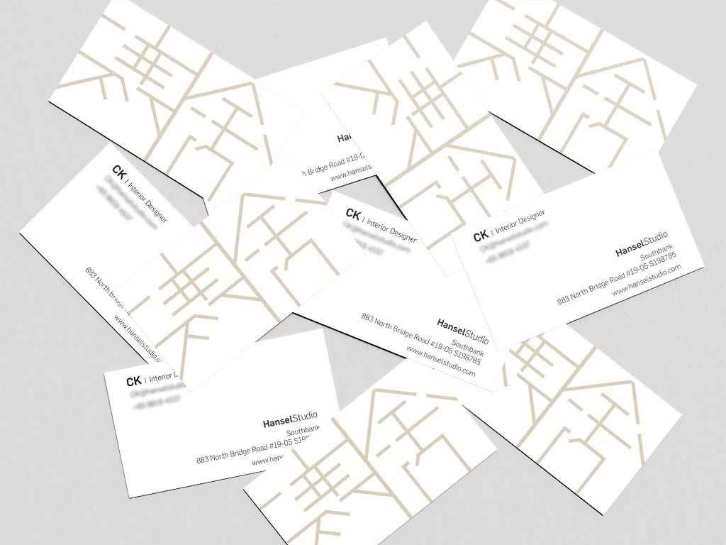 Name card design mock up for hansel studio