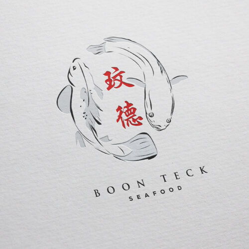 A logo design for boon teck seafood.