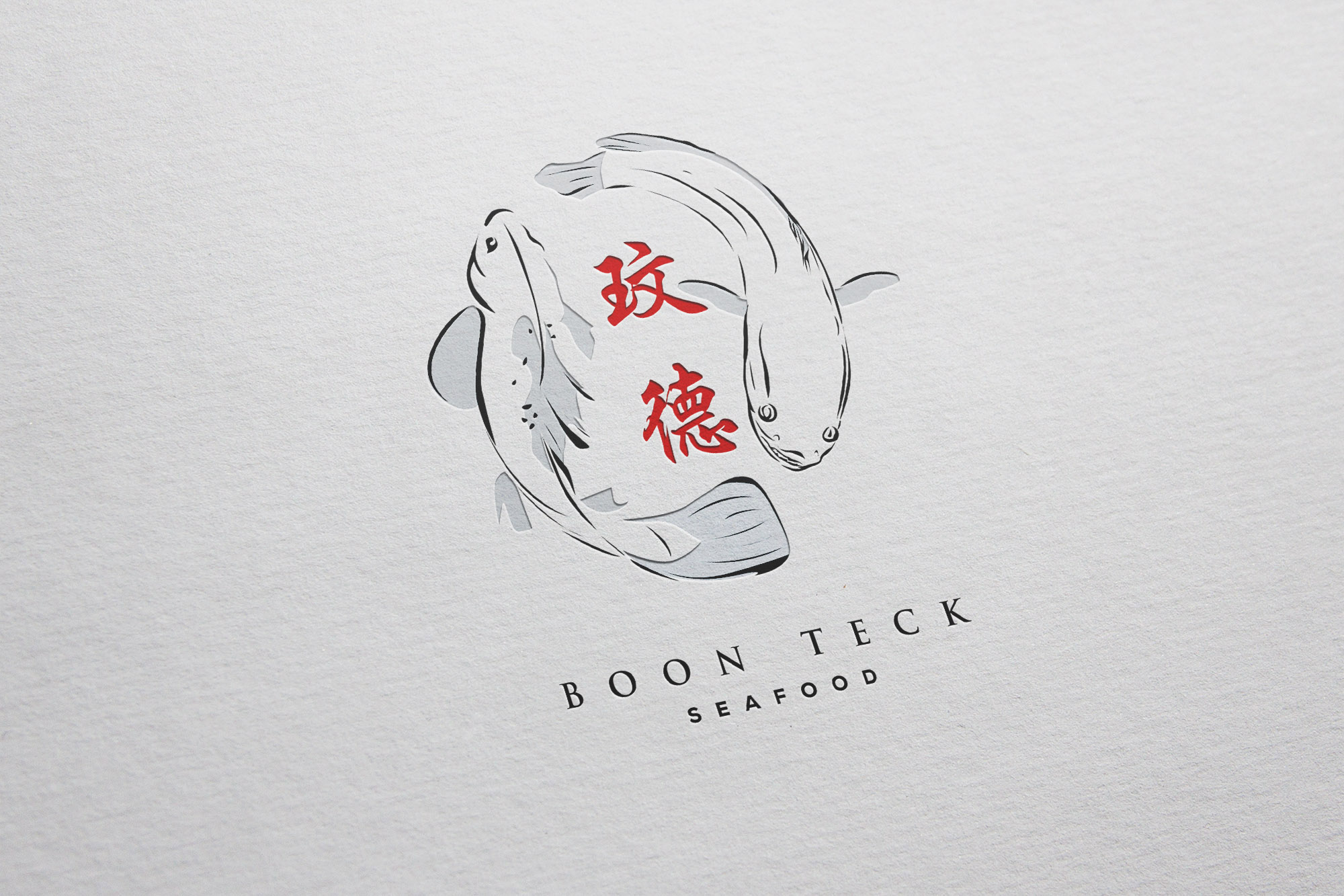 A logo design for boon teck seafood.