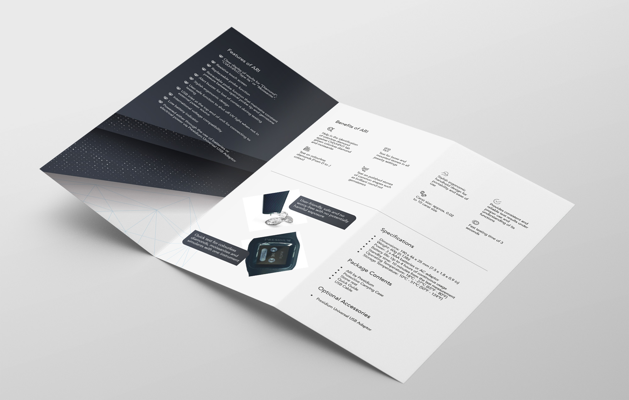 Presidum Packaging and DL Brochure Design