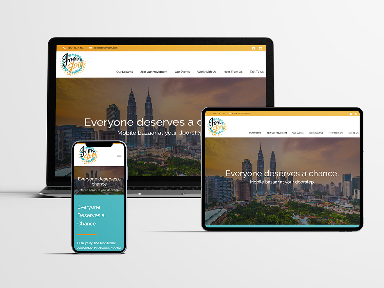 jom jom website design
