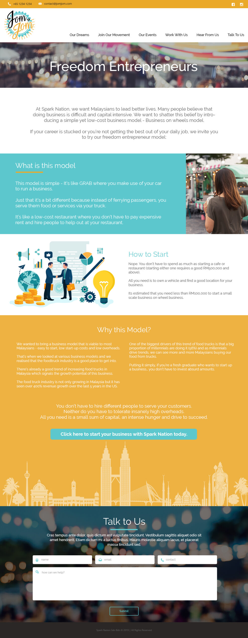 jom jom website design