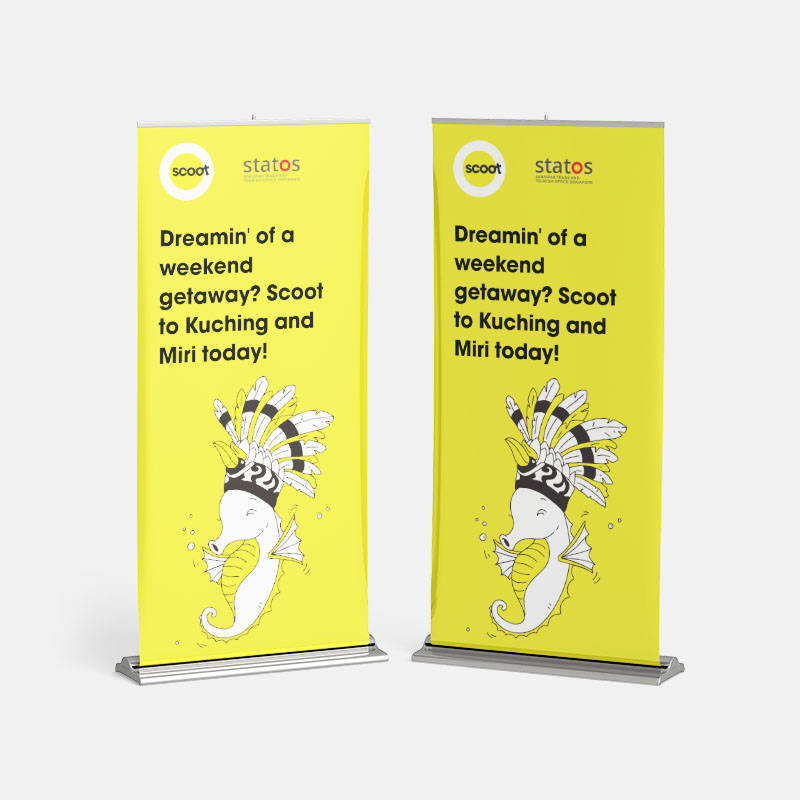 pull up banner design mock up