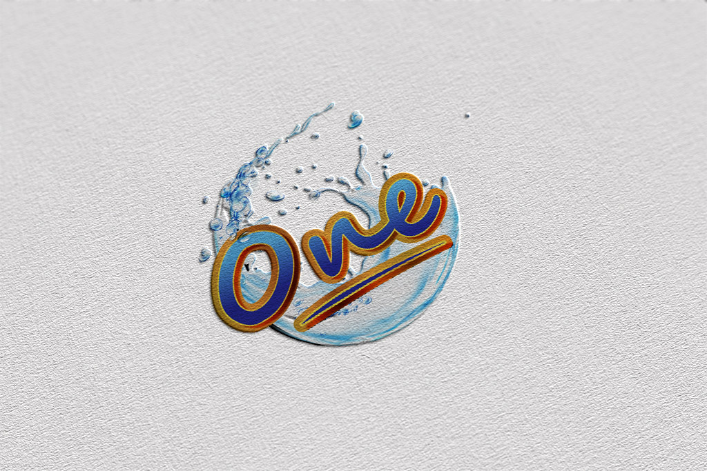 ONE laundry logo design
