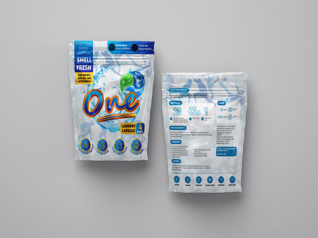 ONE laundry packaging design