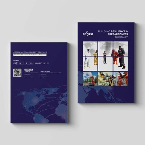 Company Brochure cover and back cover design for cosem