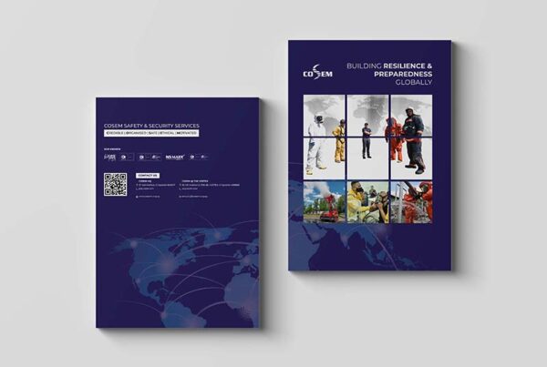 Company Brochure cover and back cover design for cosem