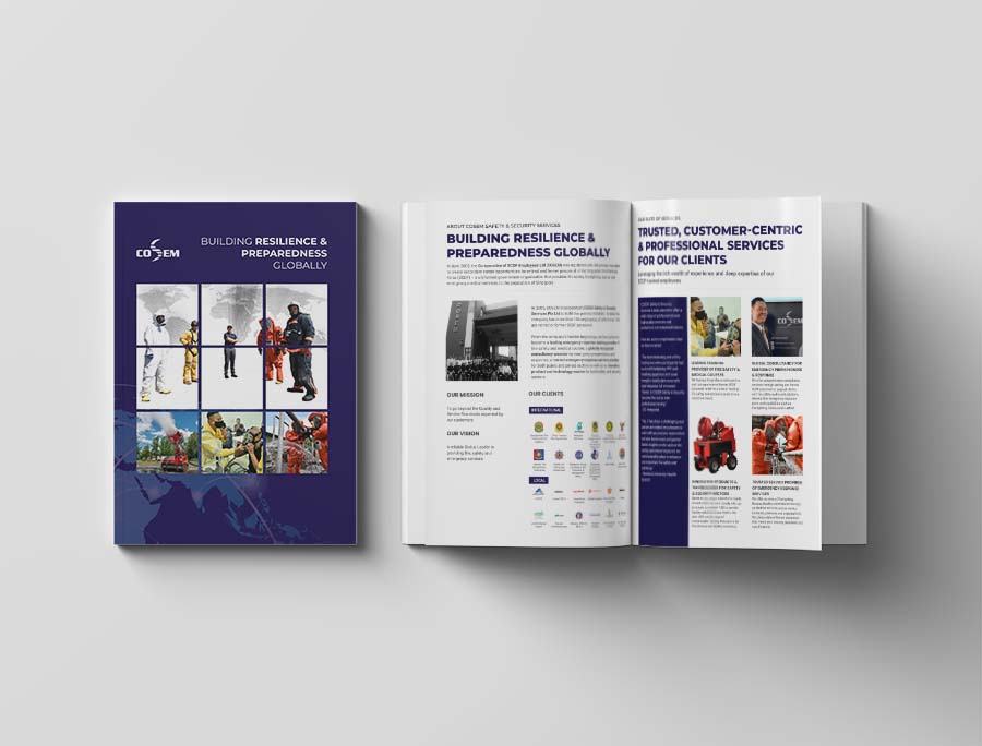 Company brochure design cover and inside design