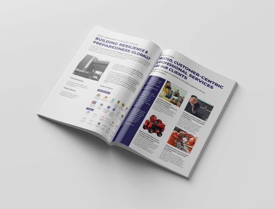 Corporate brochure inside page layout design