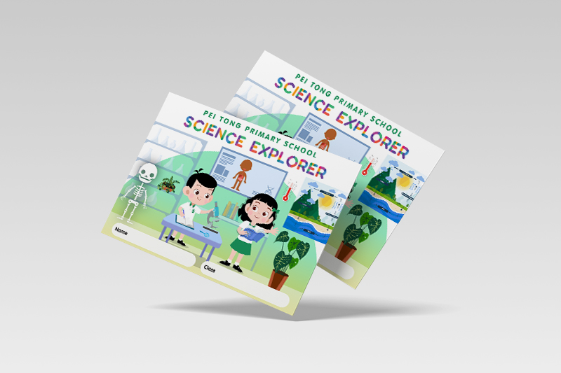 chemistry theme postcard design