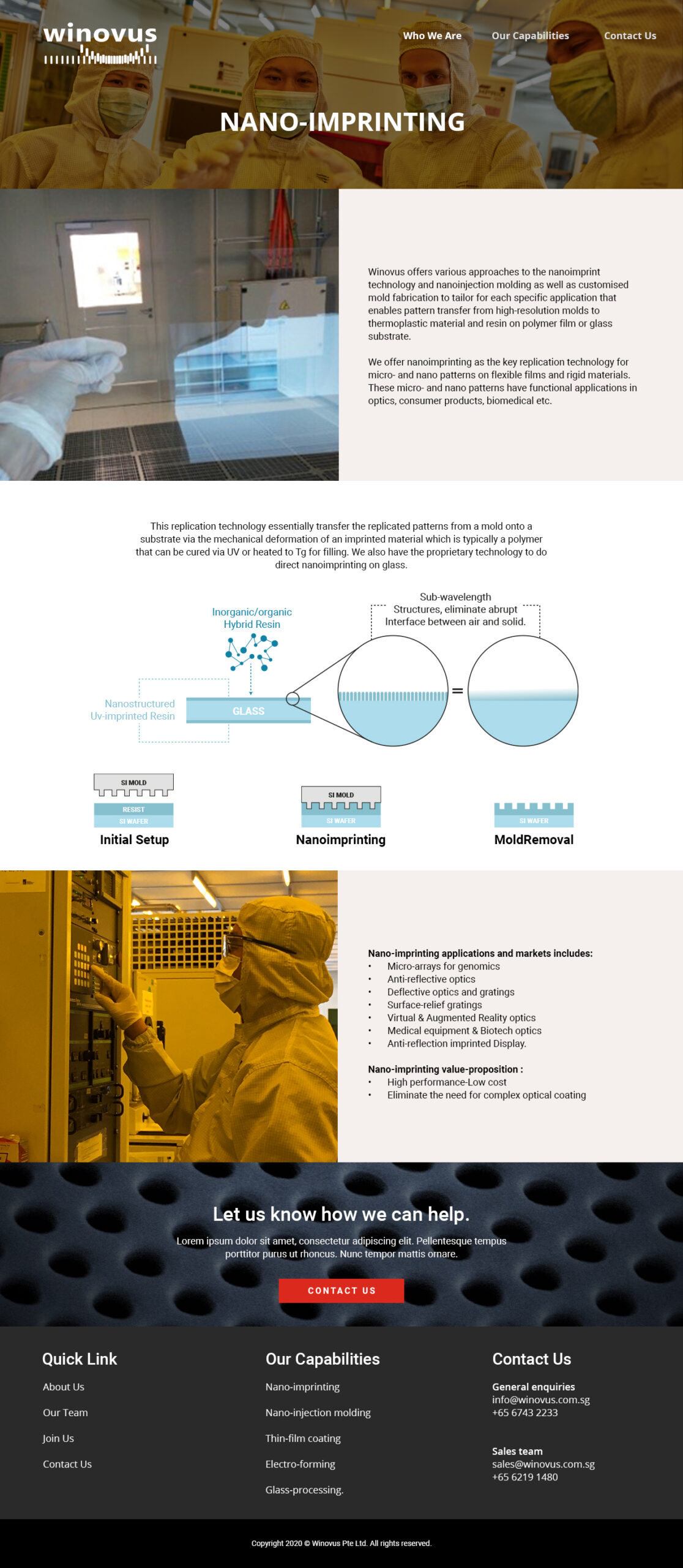 Website design for a semiconductor company