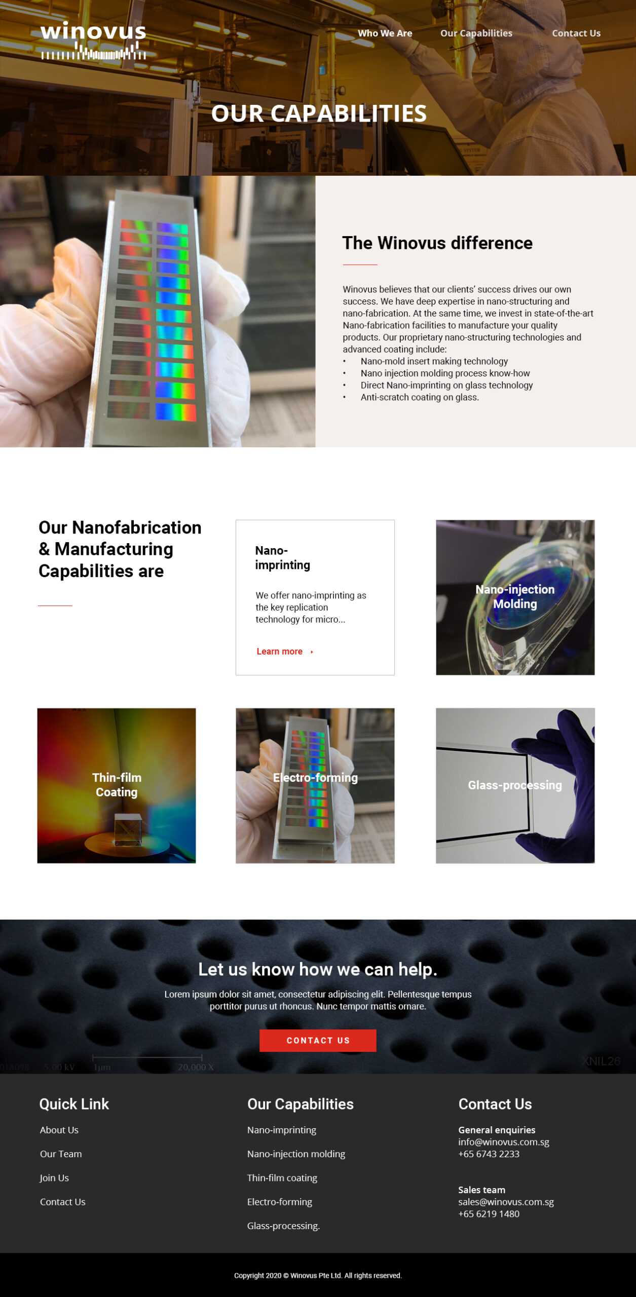 Website design for a semiconductor company