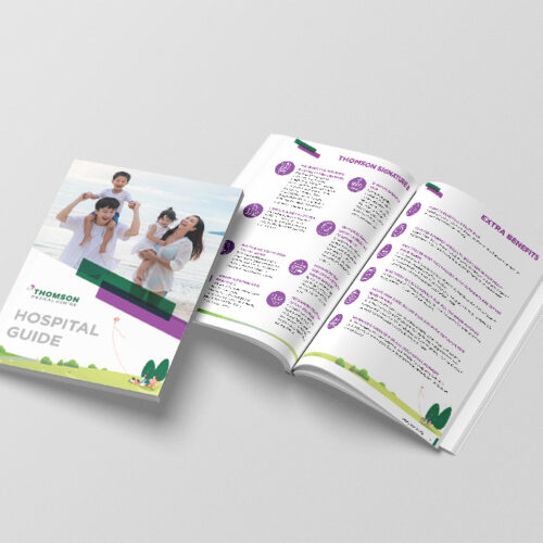 Thomson Hospital Guide Booklet Design Mock up Feature image