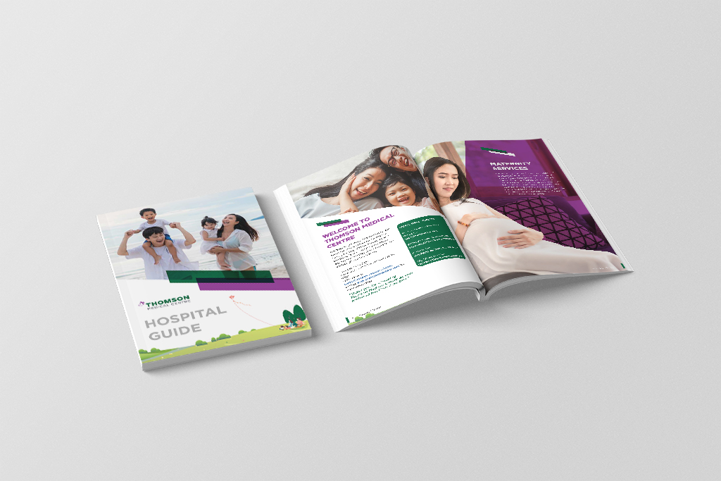 Thomson Hospital Guide book design mock up