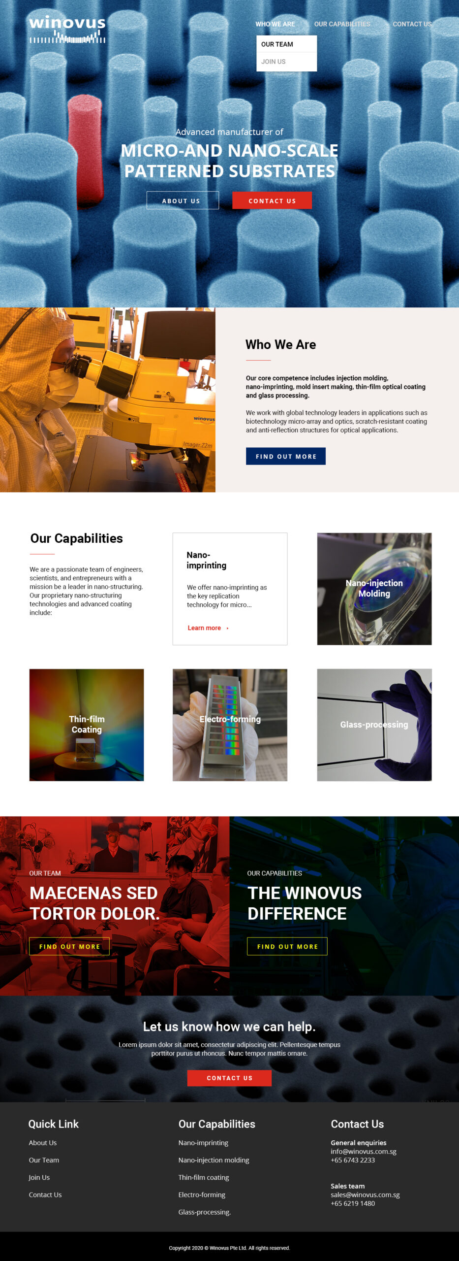 Website design for a semiconductor company