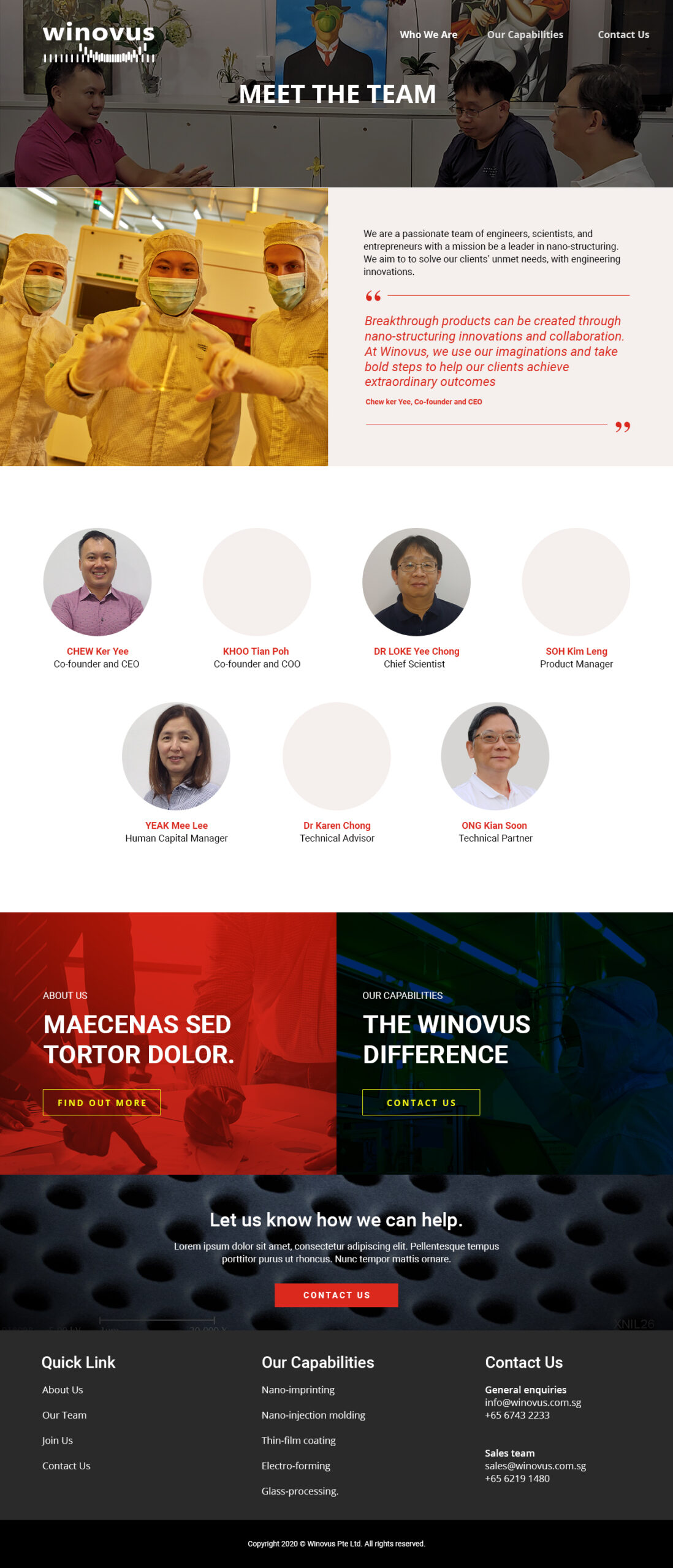 Website design for a semiconductor company