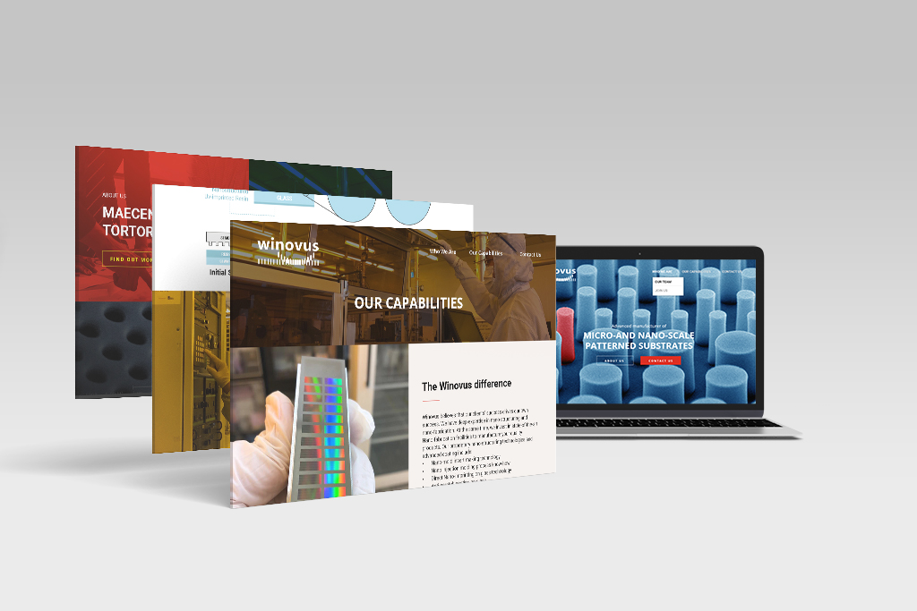Website design for a semiconductor company