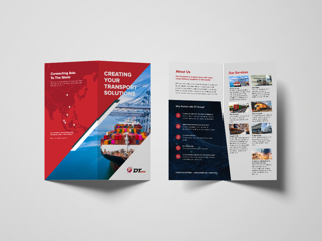 DT group DL size brochure mock up