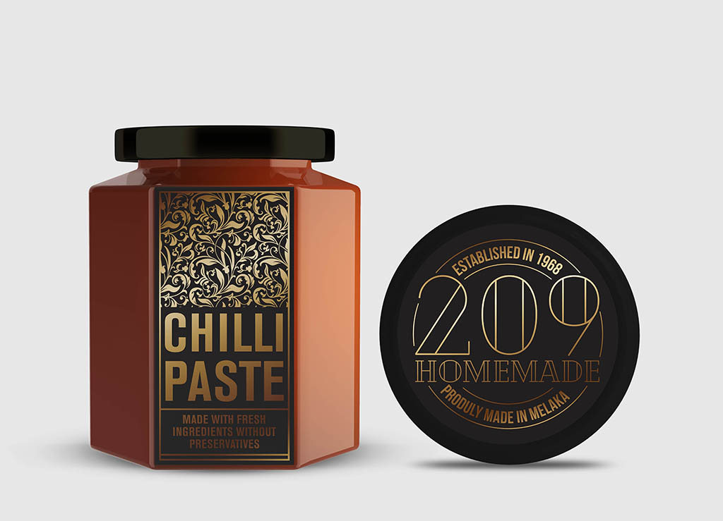 Chilli bottle label design