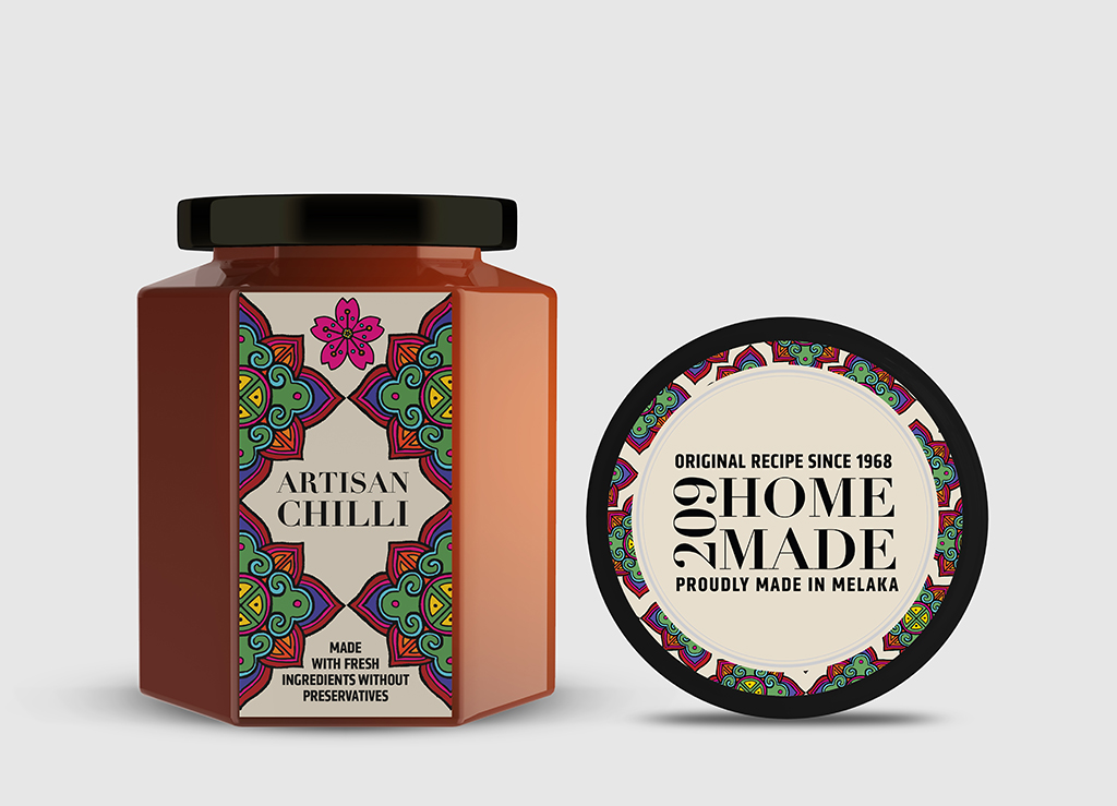 Chilli bottle label design