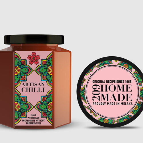 Chilli bottle label design