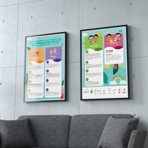 Informative poster design mock up for children hospital