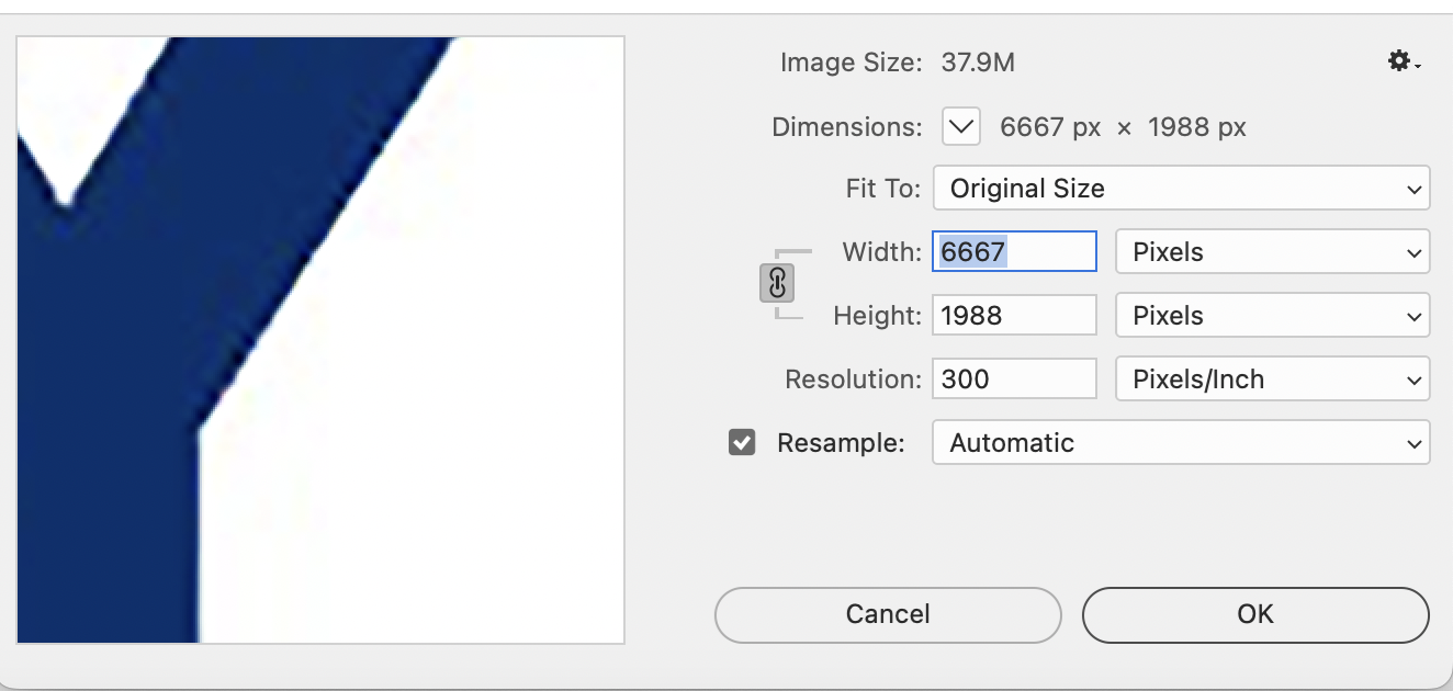 adding pixels to low res image
