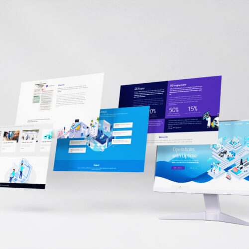 Single page website design for a healthcare data company