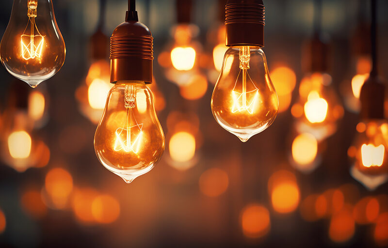 light bulbs to symbolise inspiration
