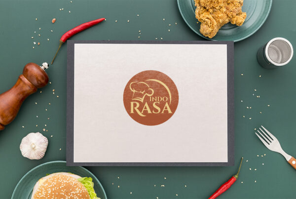logo mock up for indonesian food and beverage restaurant