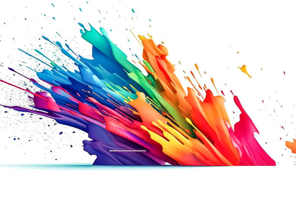 Logo design with a splash of different colors