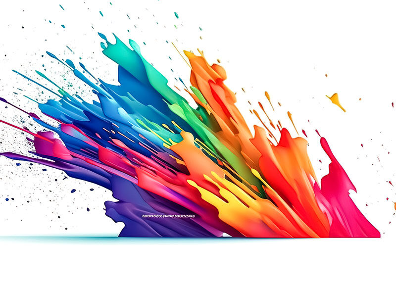 Logo design with a splash of different colors