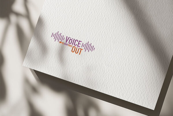 Voice out logo mock up