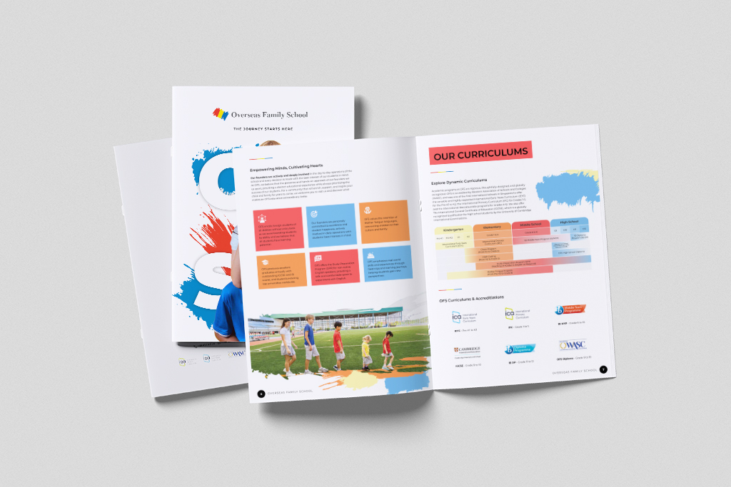 Overseas family school brochure design