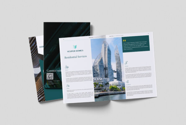 Vesper Group Brochure design mock ups